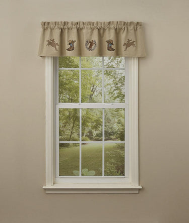 Western Embroidered Lined Valance Park Designs - The Fox Decor